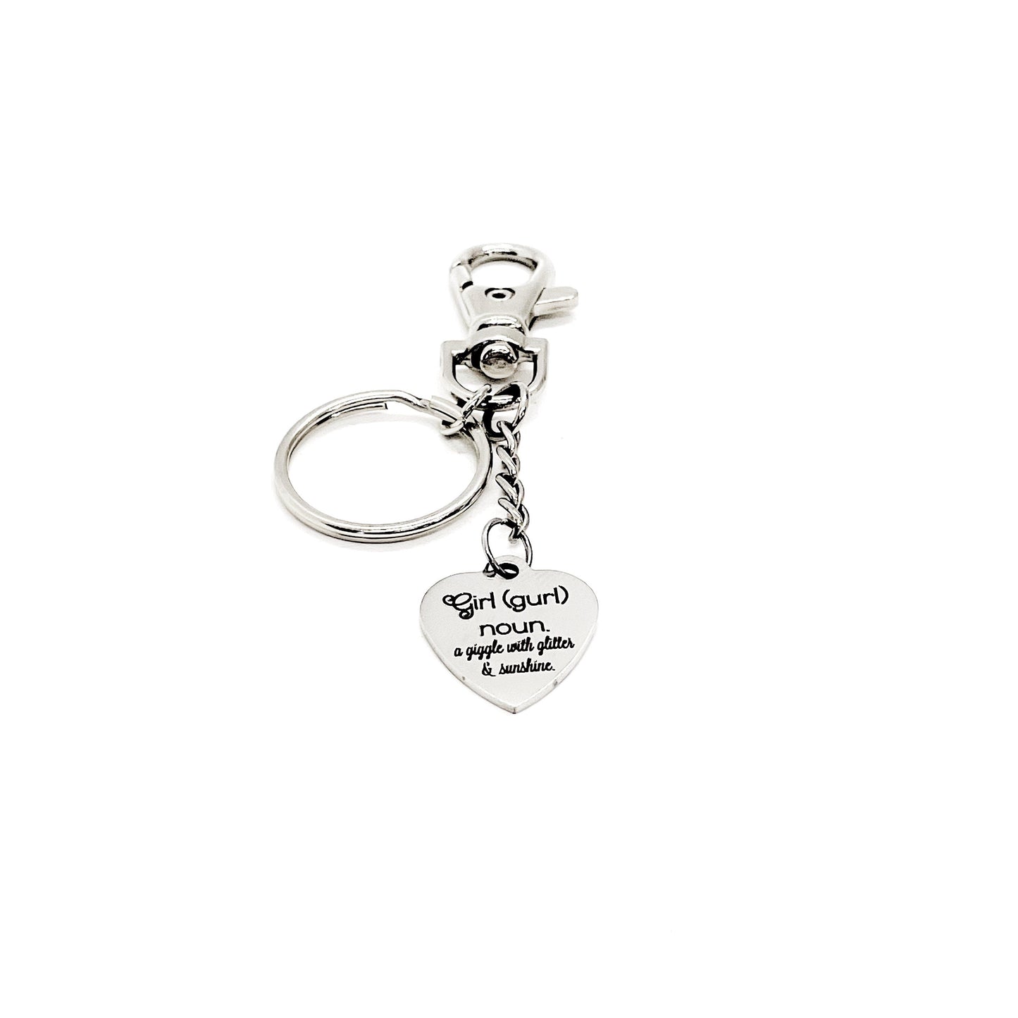 New Mom Gift, Girl A Giggle With Glitter And Sunshine Keychain, Baby Shower Gifts, Gender Reveal Gifts, New Baby Gift, Daughter Gift For Her
