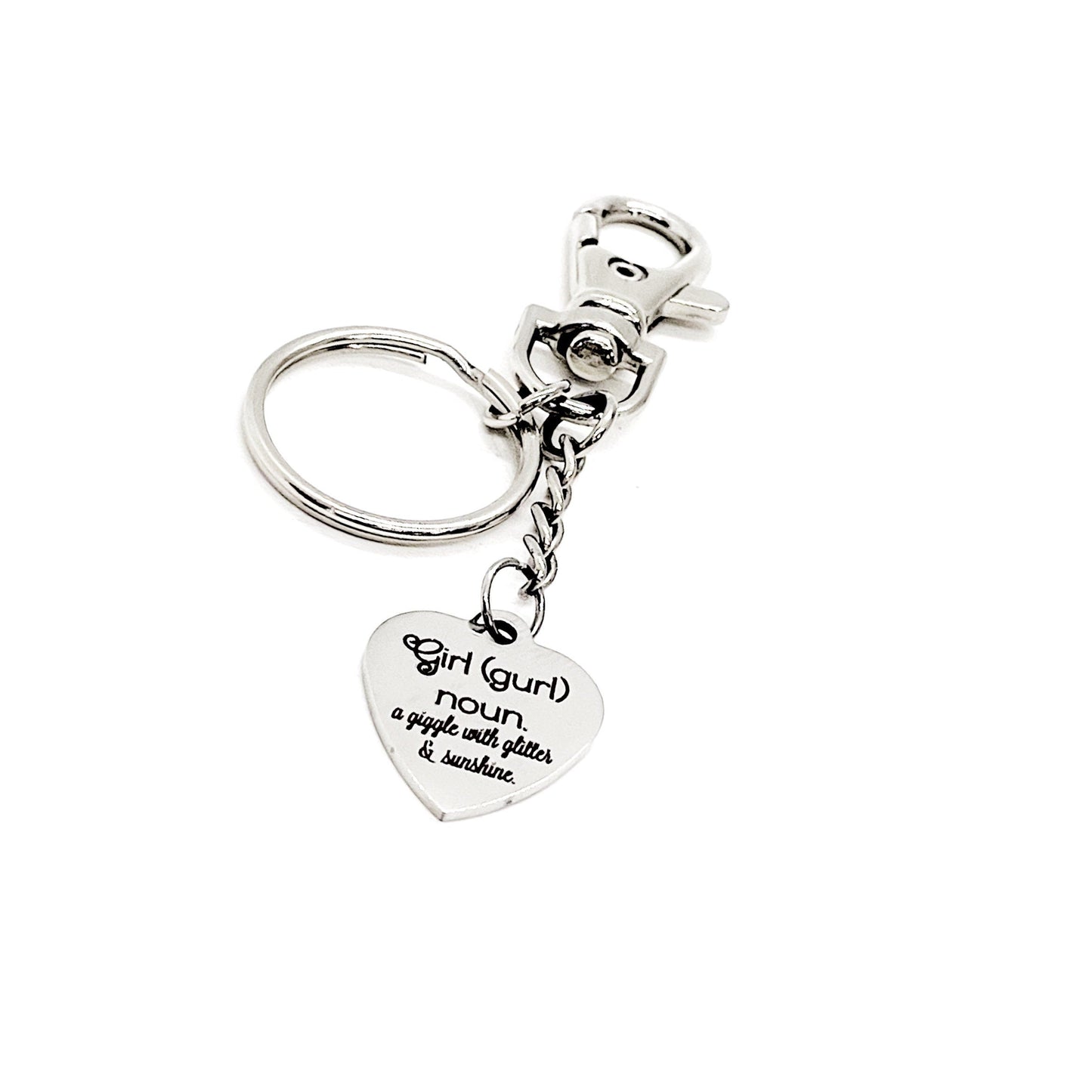 New Mom Gift, Girl A Giggle With Glitter And Sunshine Keychain, Baby Shower Gifts, Gender Reveal Gifts, New Baby Gift, Daughter Gift For Her