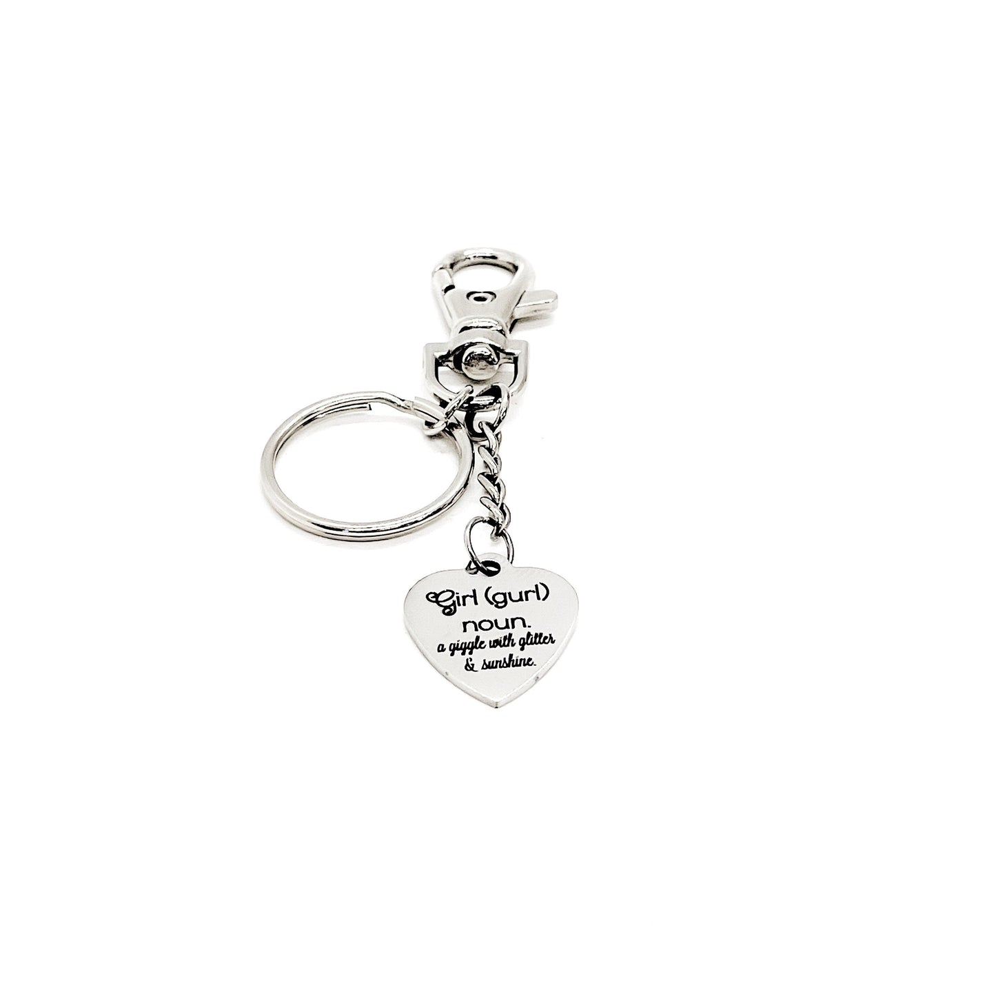 New Mom Gift, Girl A Giggle With Glitter And Sunshine Keychain, Baby Shower Gifts, Gender Reveal Gifts, New Baby Gift, Daughter Gift For Her